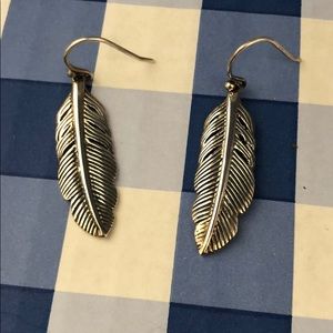 Silpada feather drop earrings